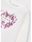 Camiseta corazón lentejuelas Mayoral