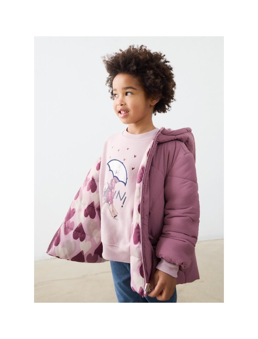 Chaquetón reversible corazones Mayoral