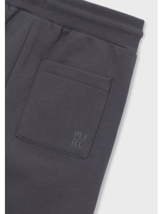 Pantalón básico felpa gris...