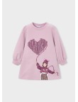 Vestido sudadera niña globo corazón Mayoral