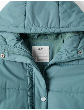 Chaqueta verde capucha Zippy