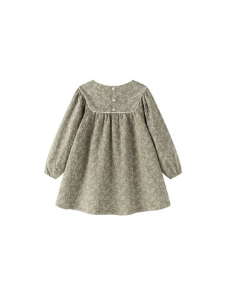Vestido floral verde Newness