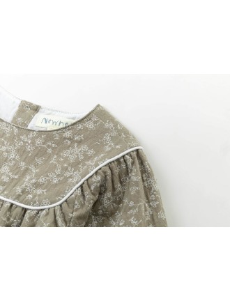 Vestido floral verde Newness