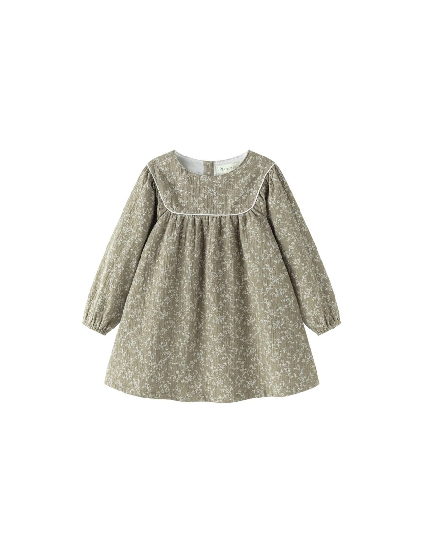 Vestido floral verde Newness