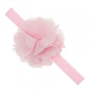 Turbante con flor mediana gasa petalos Siena