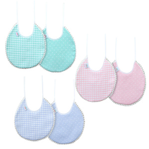 Set de dos baberos vichy-puntitos Interbaby