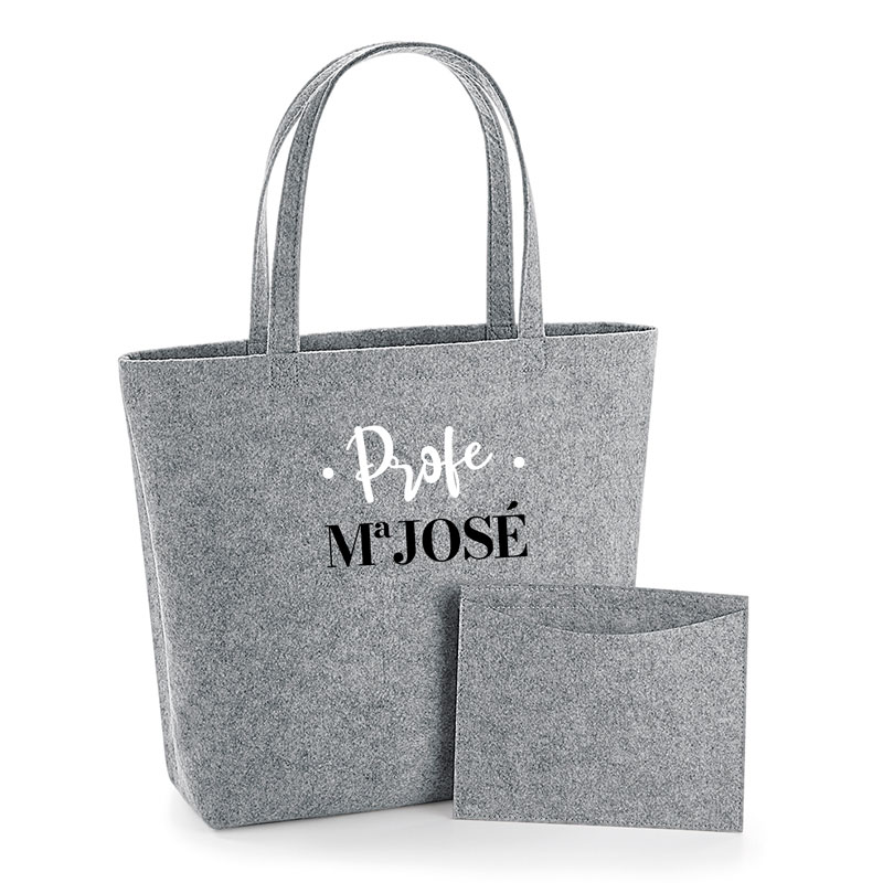 Bolso Shopper fieltro Antracita El/La mejor + profesión