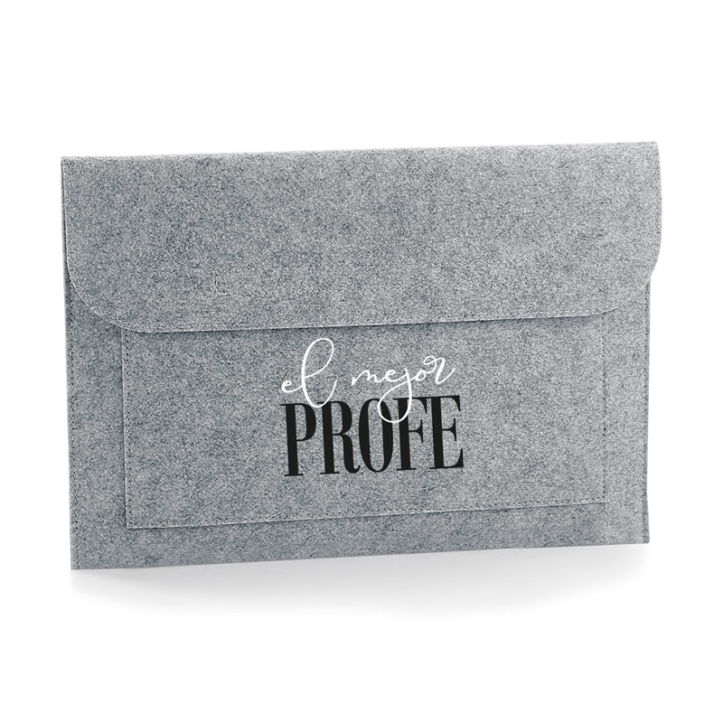 Funda Portátil Shopper fieltro Gris El/La mejor + profesión - Imagen 4