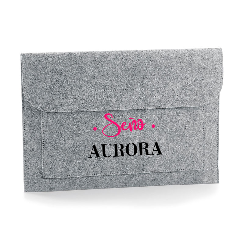 Funda Portátil Shopper fieltro Gris El/La mejor + profesión - Imagen 6