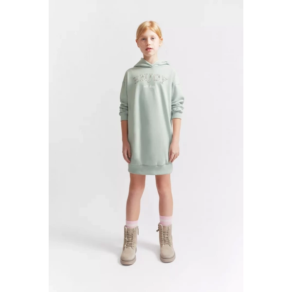 Vestido sudadera niña verde Street Monkey