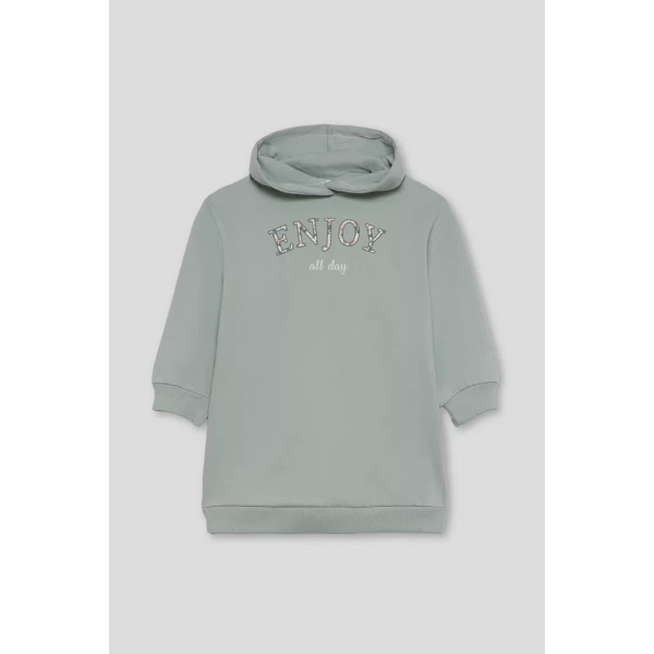 Vestido sudadera niña verde Street Monkey - Imagen 2