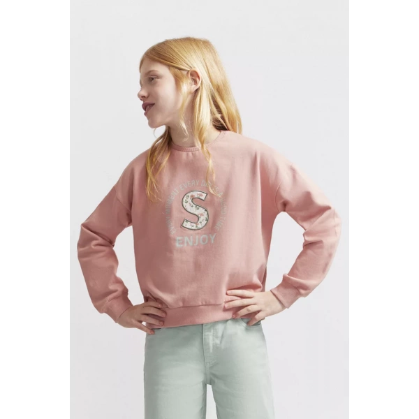 Sudadera niña maquillaje con S flores Street Monkey