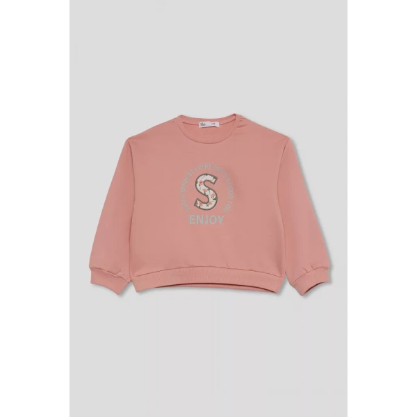 Sudadera niña maquillaje con S flores Street Monkey - Imagen 2
