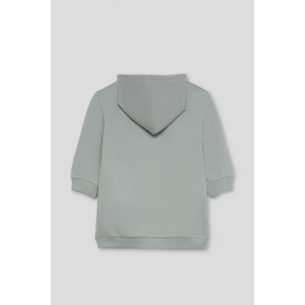 Vestido sudadera niña verde Street Monkey - Imagen 3