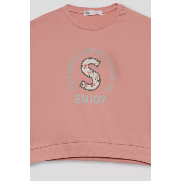 Sudadera niña maquillaje con S flores Street Monkey - Imagen 4
