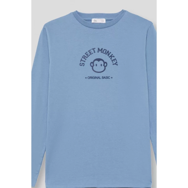 Camiseta niño azul Street Monkey - Imagen 3