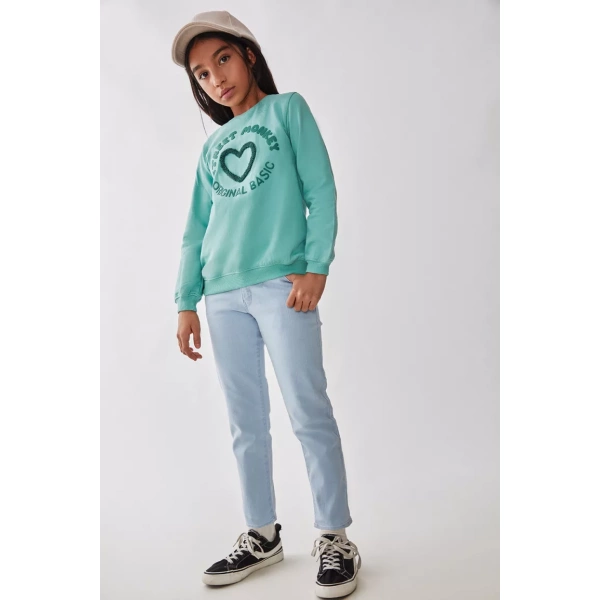 Sudadera niña verde agua Street Monkey - Imagen 2