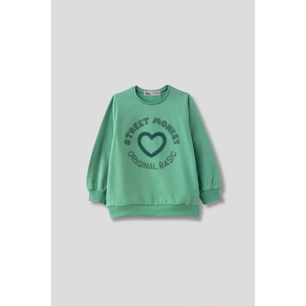 Sudadera niña verde agua Street Monkey - Imagen 3