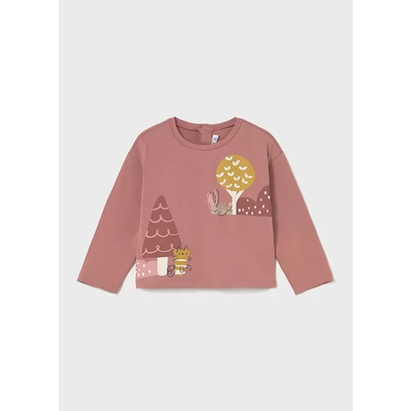 Camiseta bebé niña casita Mayoral