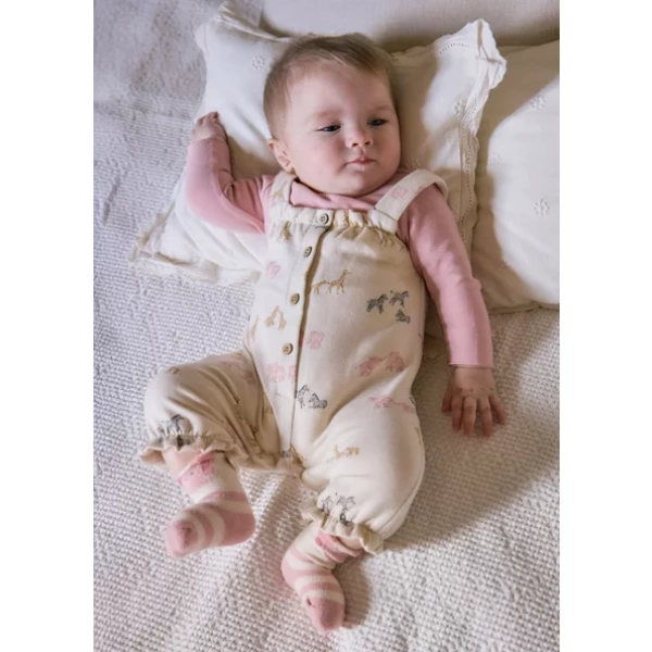 Conjunto peto y camiseta bebé niña Safary Mayoral