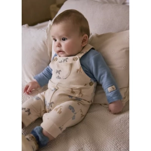 Conjunto peto estampado y camiseta bebé niño Safary Mayoral