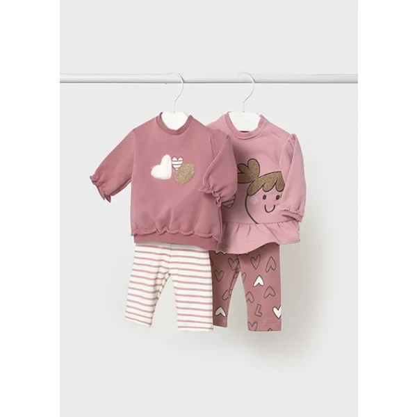 Conjunto bebé niña corazones Mayoral