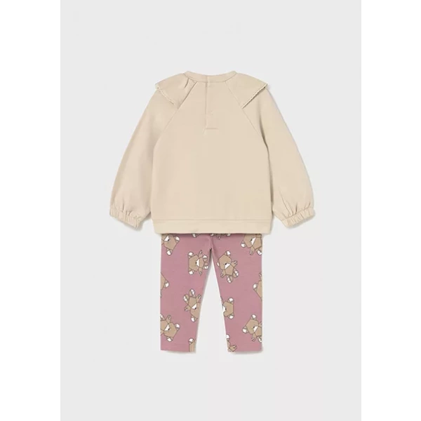Conjunto legging estampado y sudadera bebé niña Osito Rosa Mayoral - Imagen 2