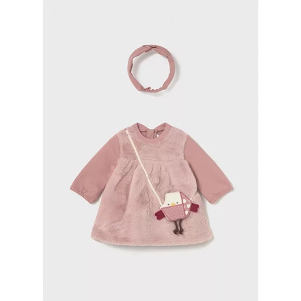 Vestido con bolsito y diadema bebé niña pollito Mayoral - Imagen 3