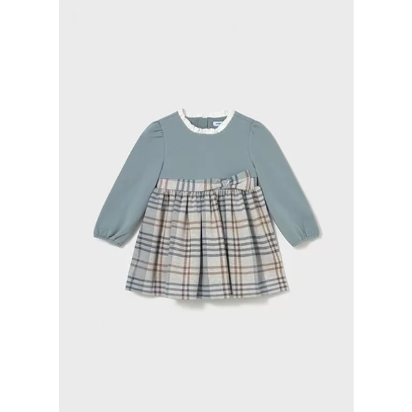 Vestido bebé niña cuadros combinado Mayoral