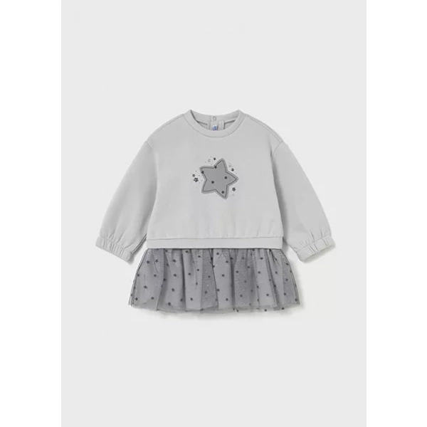 Vestido bebé niña combinado tul estrella Mayoral - Imagen 3