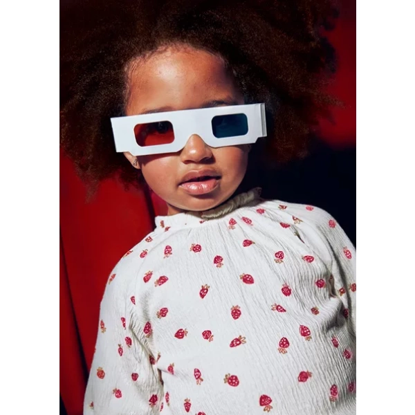 Camiseta blusa niña punto bambula fresas Mayoral - Imagen 2