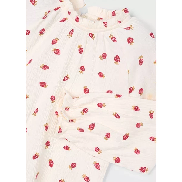Camiseta blusa niña punto bambula fresas Mayoral - Imagen 6