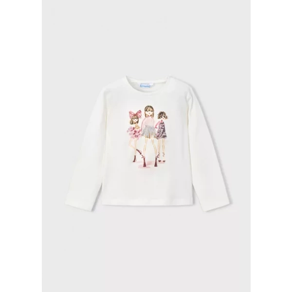 Camiseta niña Muñecas rosa brilli Mayoral
