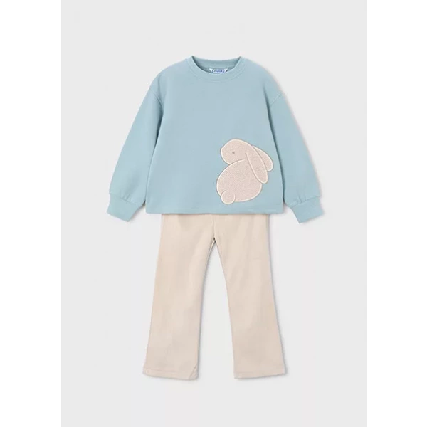 Conjunto niña legging y sudadera bordado conejito Mayoral