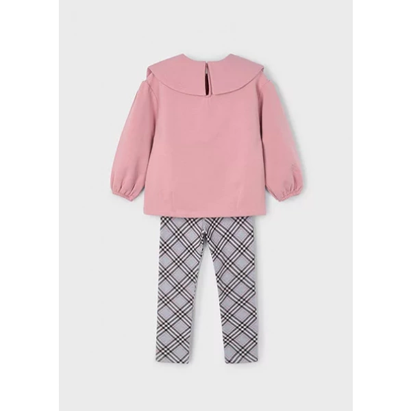Conjunto niña legging cuadros y sudadera Mayoral - Imagen 2