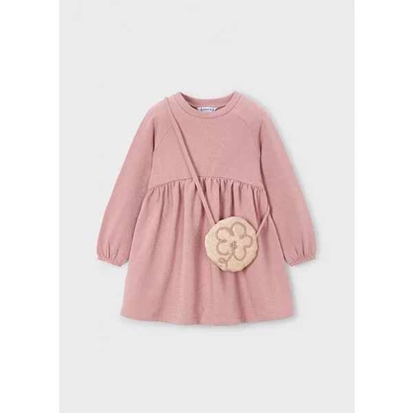 Vestido niña felpa con bolso Mayoral