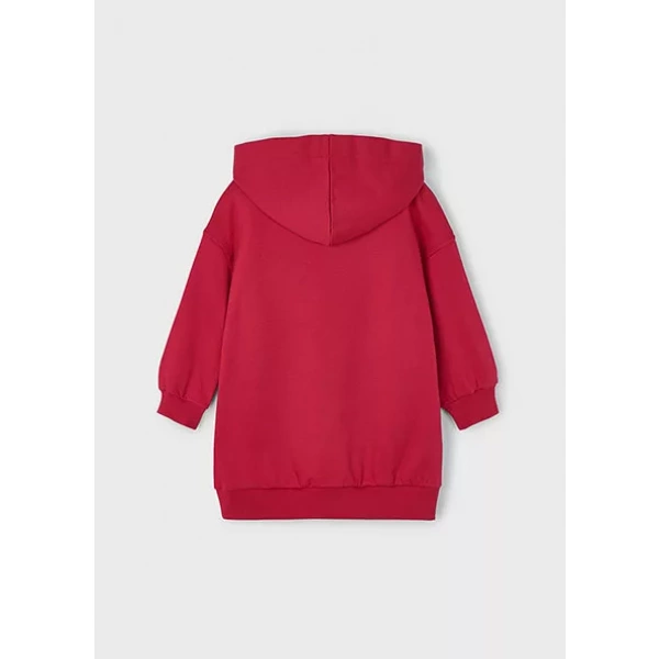 Vestido niña felpa con capucha rojo Mayoral - Imagen 4
