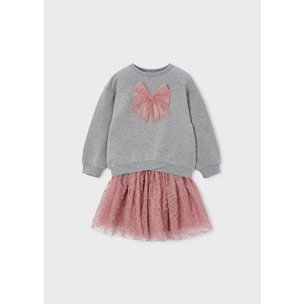 Conjunto niña falda tul y sudadera Mayoral
