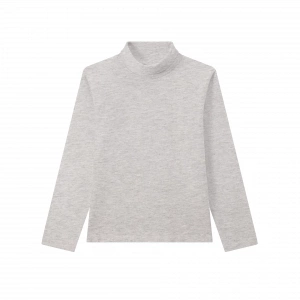 Camiseta niña cuello cisne gris Newness