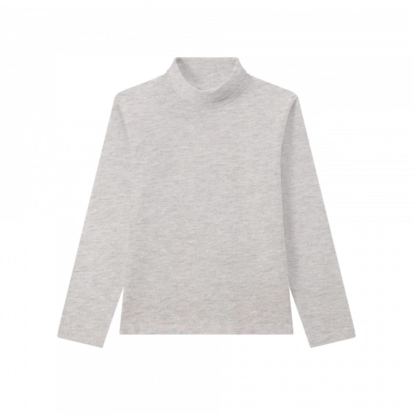Camiseta niña cuello cisne gris Newness