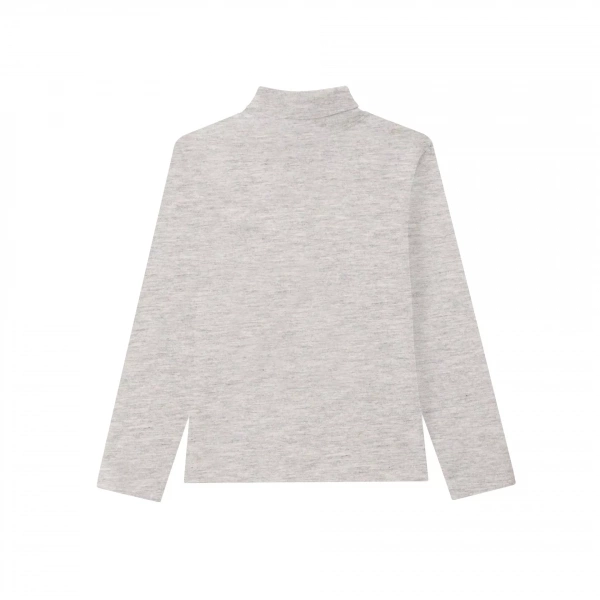 Camiseta niña cuello cisne gris Newness - Imagen 2