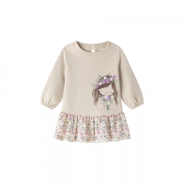 Vestido bebé niña estampado flores Newness - Imagen 3