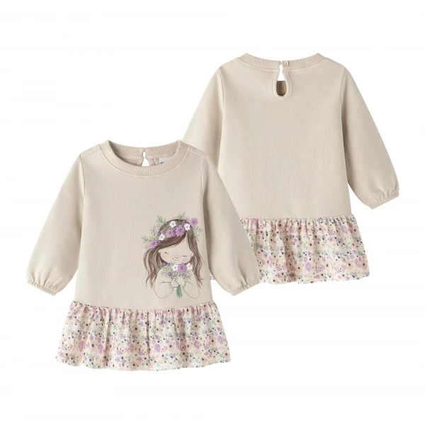 Vestido bebé niña estampado flores Newness - Imagen 4