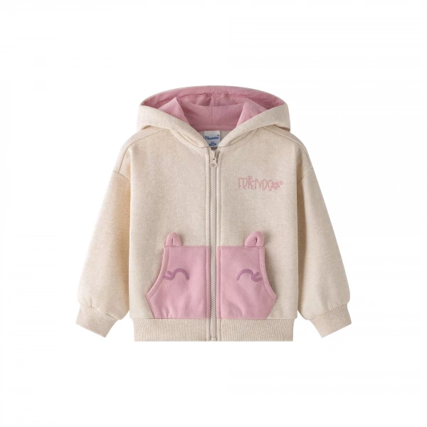 Sudadera niña con capucha afelpada Newness - Imagen 2