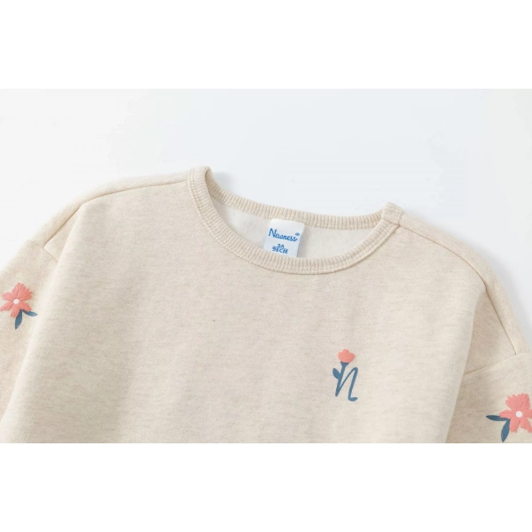 Sudadera niña estampado flores Newness - Imagen 4