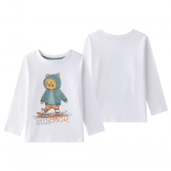 Camiseta niño osito patinete Newness - Imagen 2