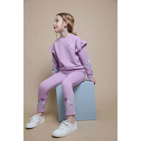 Conjunto niña flores Lila Newness