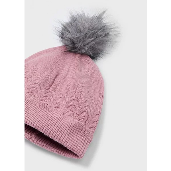 Gorro pompón rosa Mayoral - Imagen 2