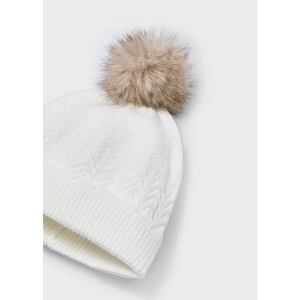 Gorro pompón blanco Mayoral - Imagen 2