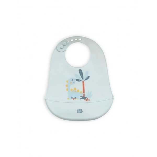 Babero silicona Dinos Interbaby